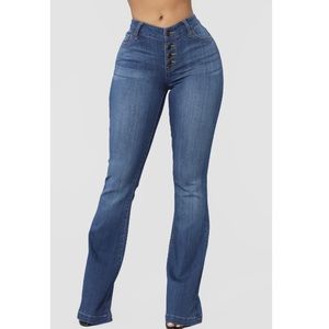 Wash away flare jeans fashion nova
